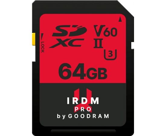 GoodRam IRDM Pro SDXC 128 GB UHS-II/U3 V60 (IRP-S6B0-1280R12) Карты памяти