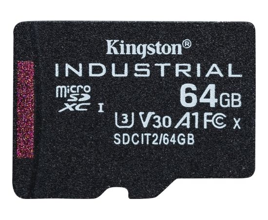 Kingston 64GB microSDXC Industrial C10 A1 + adapter SD SDCIT2/64GB