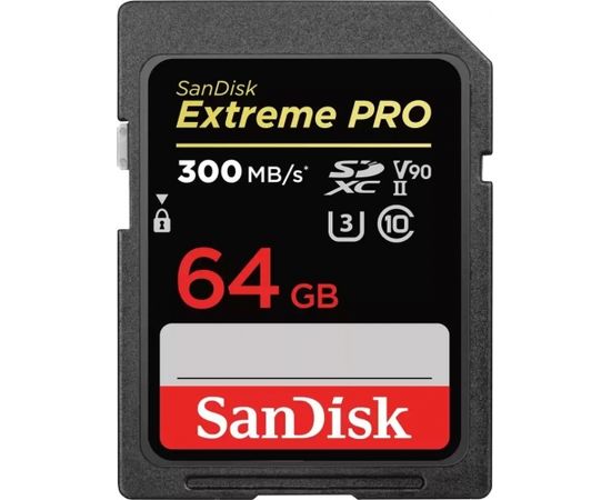 SanDisk Extreme Pro SDXC 64 GB Class 10 UHS-II/U3 V90 (SDSDXDK-064G-GN4IN)