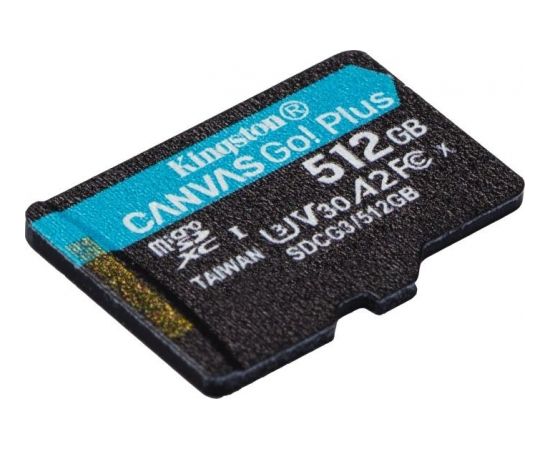 Kingston Canvas Go! Plus MicroSDXC 512 GB Class 10 UHS-I/U3 A2 V30 (SDCG3/512GBSP)
