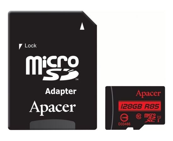 Apacer Secure Digital MicroSDXC 128 GB Class 10 UHS-I/U1  (AP128GMCSX10U5-R)