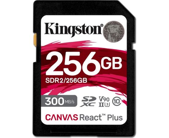 Kingston Canvas React Plus SDXC 256 GB Class 10 UHS-II/U3 V90 (SDR2/256GB)
