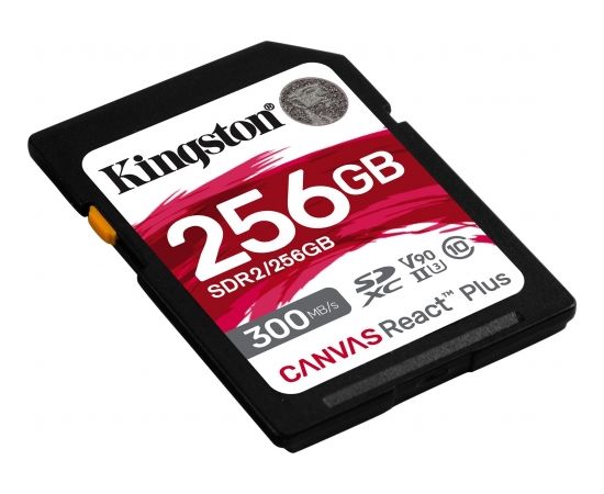 Kingston Canvas React Plus SDXC 256 GB Class 10 UHS-II/U3 V90 (SDR2/256GB)