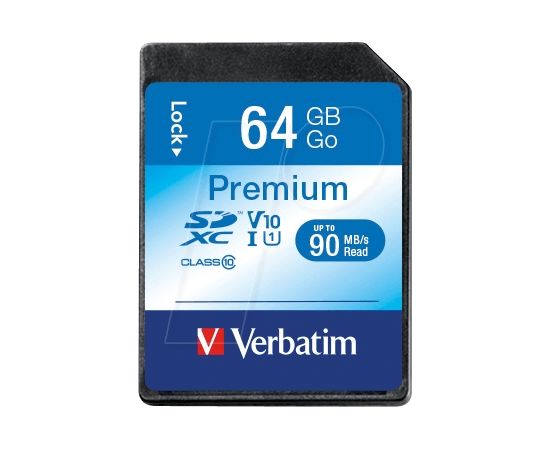 SDHC 90mbs V10 64GB Verbatim  (44024)