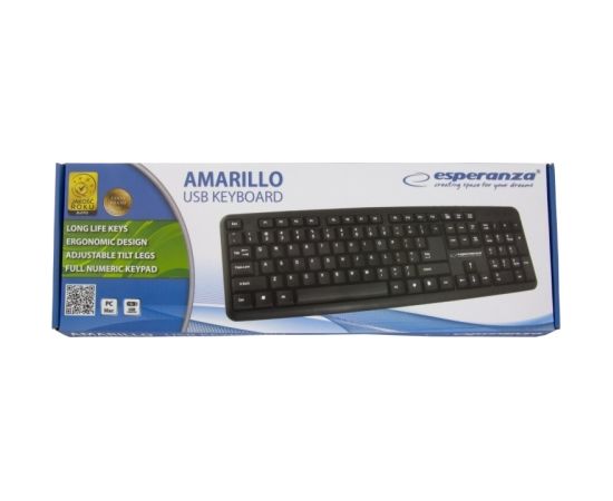 Esperanza EK134 keyboard USB Black