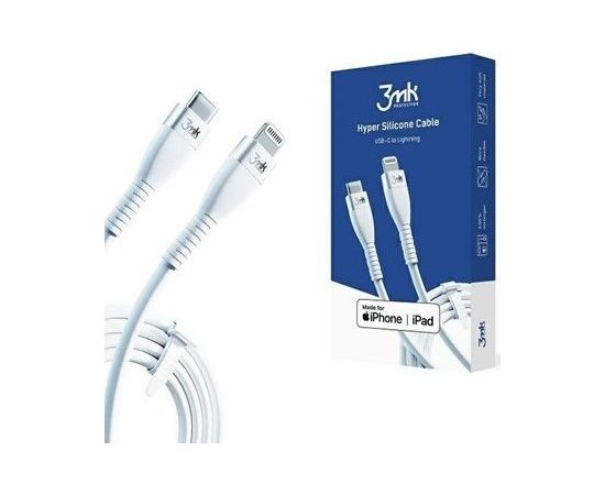 3MK  
       Apple  
       3mk  Hyper Silicone Cable Type-C to Lightning 20W 3A 
     White
