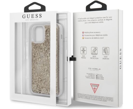 Guess GUHCP12SLG4GSLG 4G Liquid Glitter чехол для Apple iPhone 12 Mini прозрачный