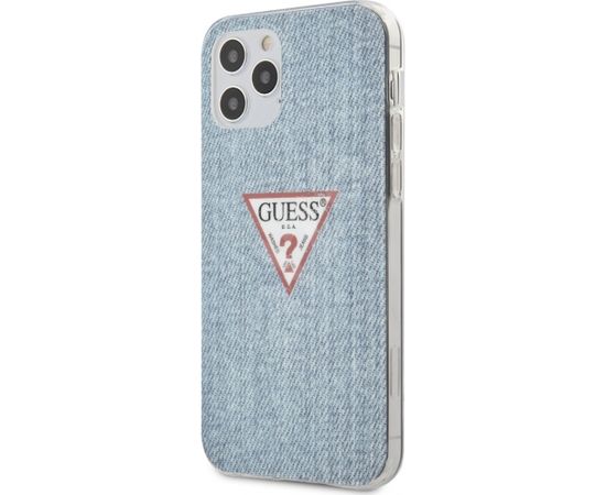 Guess GUHCP12MPCUJULLB Denim Triangle Чехол для Apple iPhone 12 / 12 Pro Синий