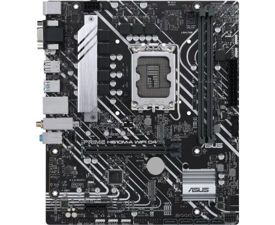 Asus PRIME H610M-A WIFI D4 Processor family Intel, Processor socket  LGA1700, DDR4 DIMM, Memory slots 2, Supported hard disk drive interfaces 	SATA, M.2, Number of SATA connectors 4, Chipset  Intel H610, mATX