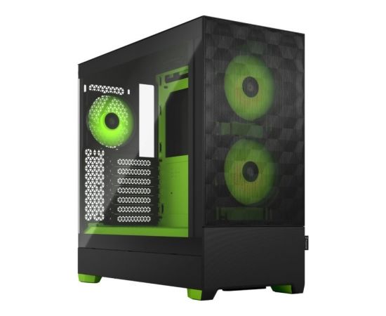 Fractal Design Pop Air RGB Green Core TG Clear Tint, ATX, mATX, Mini ITX, Power supply included No