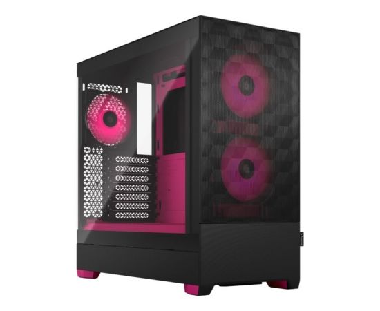 Fractal Design Pop Air RGB Magenta Core TG Clear Tint, ATX, mATX, Mini ITX, Power supply included No