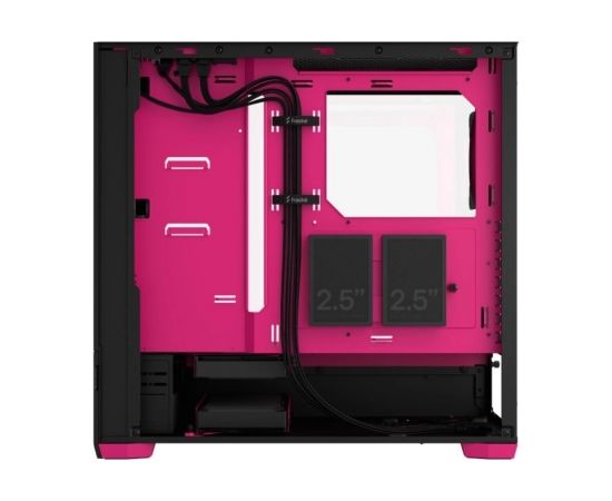 Fractal Design Pop Air RGB Magenta Core TG Clear Tint, ATX, mATX, Mini ITX, Power supply included No