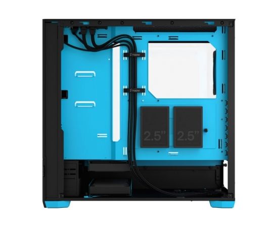 Fractal Design Pop Air RGB  Cyan Core TG Clear Tint, ATX, mATX, Mini ITX, Power supply included No