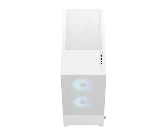 Fractal Design Pop Air RGB White TG Clear Tint, ATX, mATX, Mini ITX, Power supply included No