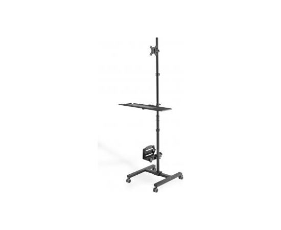 Digitus Mobile workstation with individual height adjustment 	DA-90374, 17-32 ", Monitor Mount, PC Holder, Maximum weight (capacity) N/A kg, Black