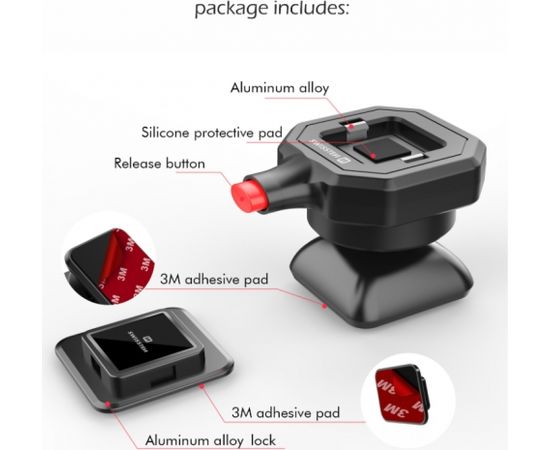 Swissten Quick Connect Telefona Turētājs Mašīnai / Mājai / Ofisam / 4 - 6.8 collas