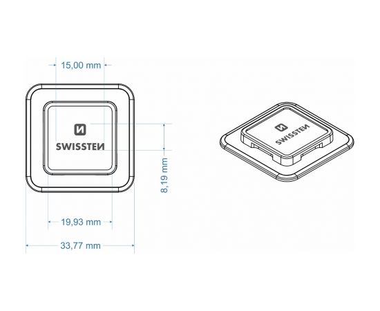 Swissten Adapter for easy Lock /  Līmējošā Plāksne Viedtālruņa Piestiprināšanai