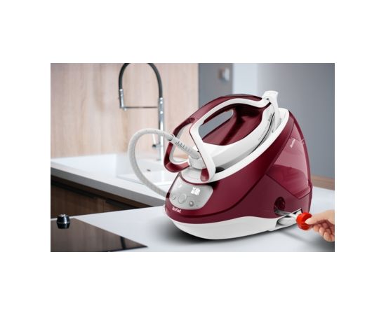 Tefal GV9220 steam ironing station 2600 W Durilium AirGlide Autoclean soleplate Burgundy, White