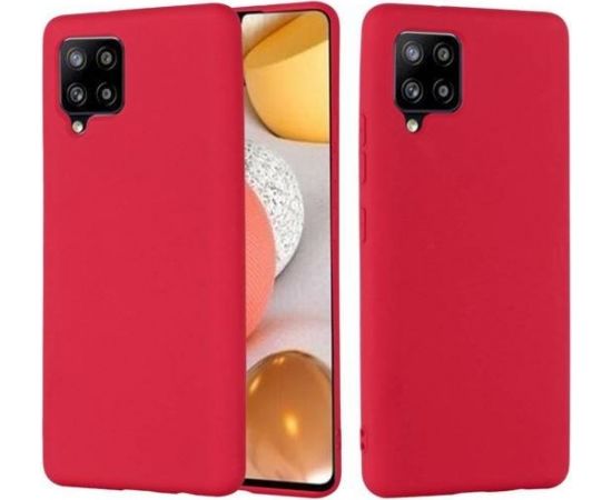 Mocco Liquid Silicone Soft Back Case Aizmugurējais Silikona Apvalks Priekš Samsung Galaxy A42 5G Sarkans
