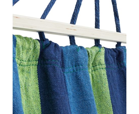 Hamak z drewnianą belką NILS CAMP NC9001 niebieski Dārza šūpuļkrēsli