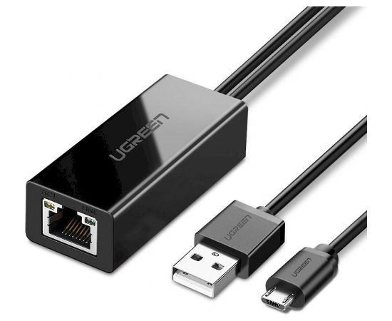 Ugreen external network adapter USB 100Mbps for Chromecast with 1m cable black (30985)