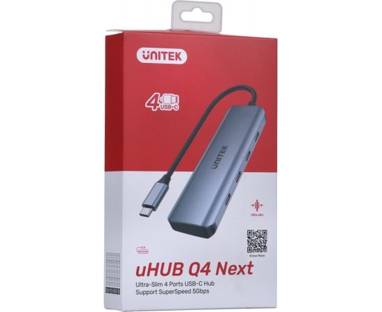 UNITEK HUB USB-C 3.1, 4X USB-C, 5 GBPS, H1107K