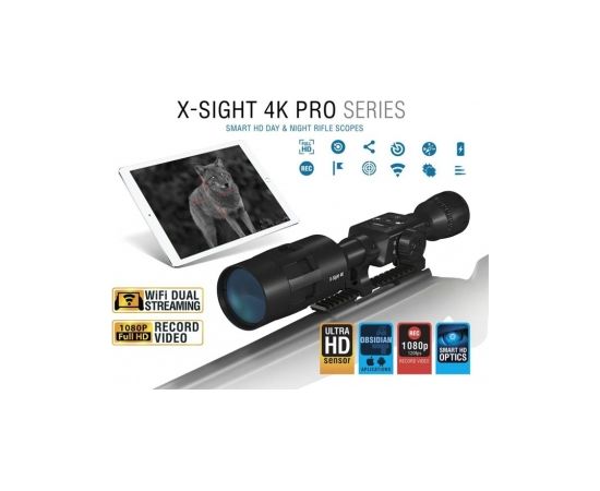 ATN X-SIGHT 4K PRO 3-14X Smart Ultra HD day & night rifle scope