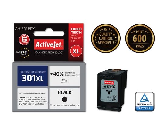 Activejet ink for Hewlett Packard No.301XL CH563EE