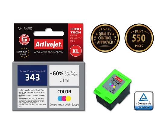 Activejet ink for Hewlett Packard No.343 C8766EE