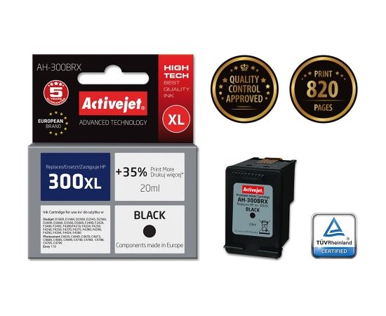 Activejet ink for Hewlett Packard No.300XL CC641EE