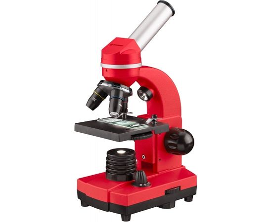 Mikroskops Bresser Junior Biolux SEL 40-1600x, sarkans