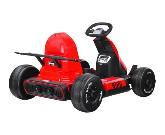 Bērnu vienvietīgs elektriskais kartings - Fancy Speed ​​​​8, sarkans