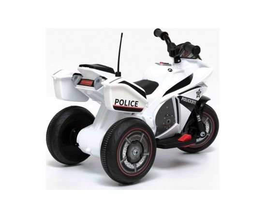 Bērnu elektriskais policijas motocikls GTM5588-A, balts ar melnu
