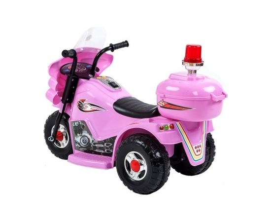 Bērnu elektriskais motocikls, rozā