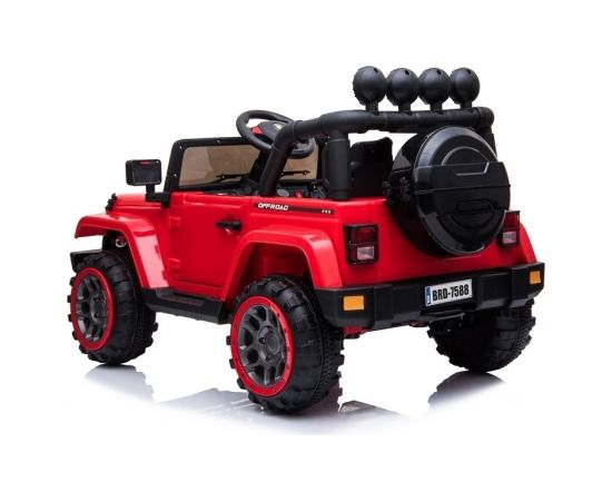 Vienvietīgs bērnu elektromobilis "Jeep 4x4", sarkans