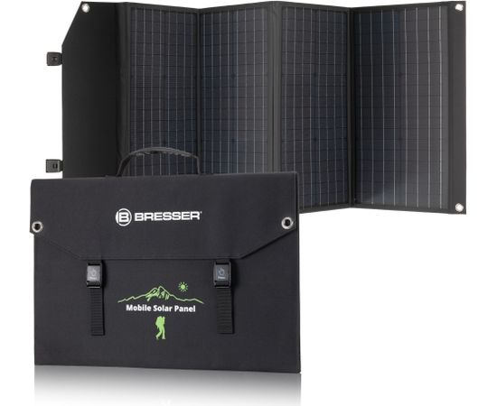 BRESSER mobilais saules lādētājs 120 vatu ar USB un līdzstrāvas izeju