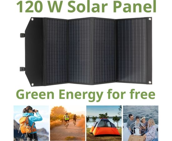 BRESSER Мобильное солнечное зарядное устройство 120 Вт с выходом USB и DC Солнечные панели, инвертори