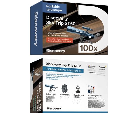 Discovery Sky Trip ST50 teleskops ar grāmatu