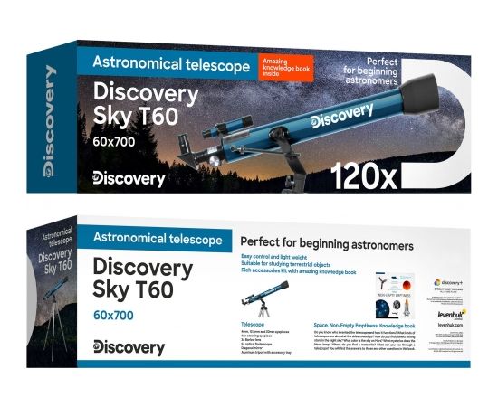 Teleskops, Discovery Sky T60 ar grāmatu