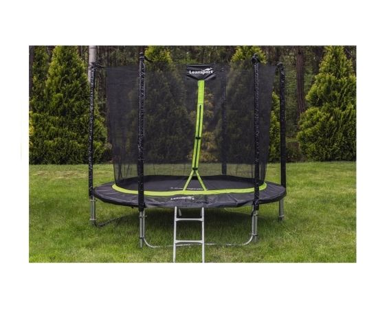 Leansport Batuts ar tīklu Lean Sport Pro, 487 cm, melns ar zaļu