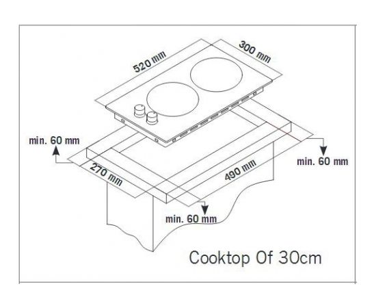 Built in gas hob Schlosser THG318CF