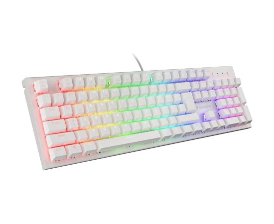 Genesis THOR 303 Gaming keyboard, RGB LED light, US, White, Wired, Brown Switch