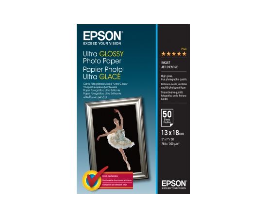 Epson Ultra Glossy Photo Paper 50 sheets, 13 x 18 cm, 300 g/m²