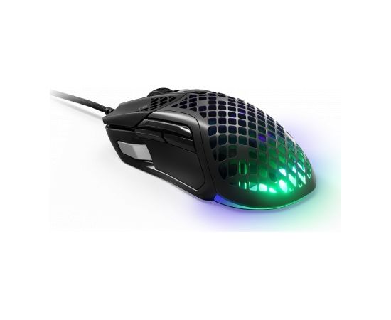 SteelSeries Aerox 5 (2022 Edition), RGB LED light, Onyx, Wired Optical Gaming Mouse