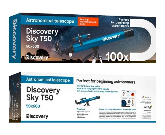 Discovery Sky T50 Teleskops ar grāmatu