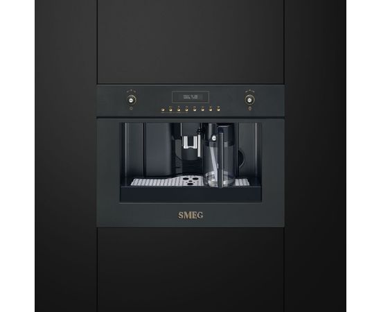 Smeg CMS8451A Coloniale Aesthetic 45cm compact Anthracite Automatic built-in espresso coffee machine