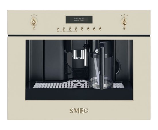 Smeg CMS8451P Coloniale Aesthetic 45cm compact Cream Automatic built-in espresso coffee machine