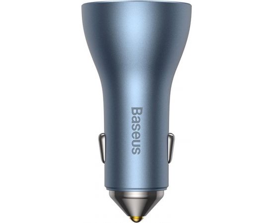 Baseus Golden Contactor Pro car charger, 2x USB-C, 1x USB, 65W (blue)