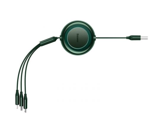 Baseus Bright Mirror 2, USB 3-in-1 cable for micro USB / USB-C / Lightning 3.5A 1.1m (Green)