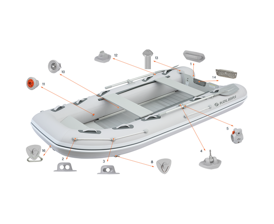 Kolibri KM-360DXL Ķīļa PVC motorlaiva